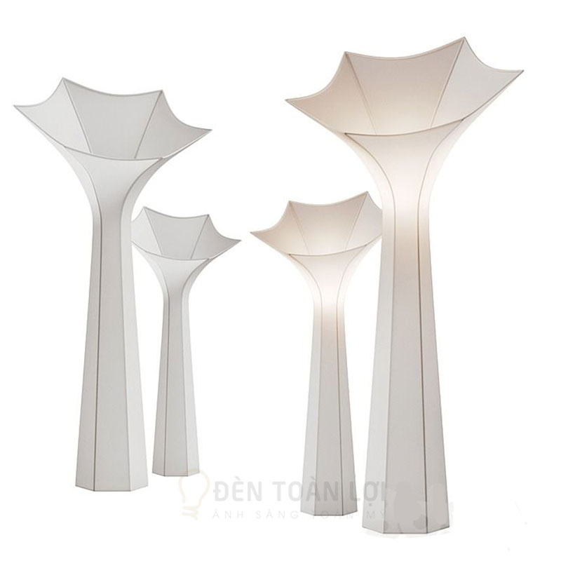Đèn vải để sàn hoa kèn nghệ thuật trang trí sảnh