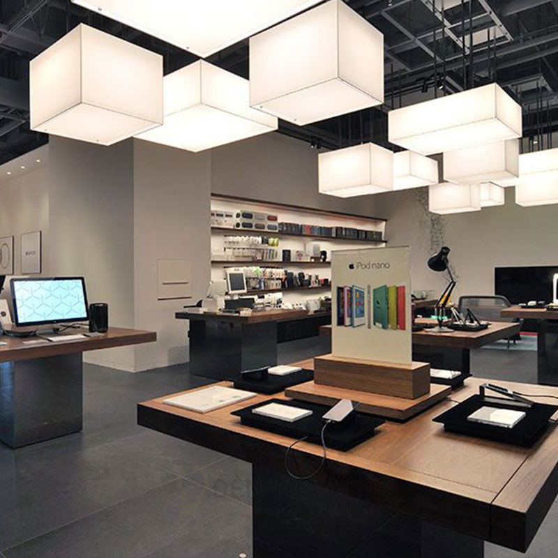 Đèn vải khối hộp chữ nhật trang trí sảnh gia công theo yêu cầu