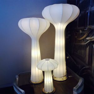 Đèn vải nấm mây nghệ thuật để sàn trang trí phòng khách