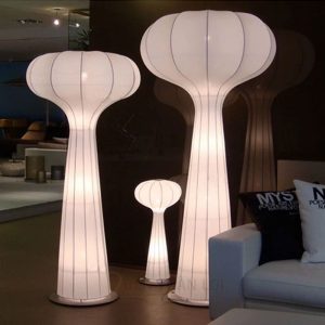 Đèn vải nấm mây nghệ thuật để sàn trang trí phòng khách