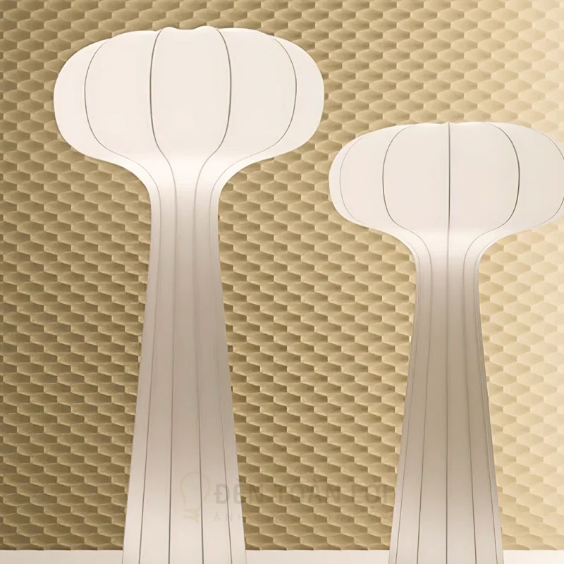 Đèn vải nấm mây nghệ thuật để sàn trang trí phòng khách