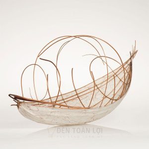 Đèn vải nghệ thuật thuyền trăng gia công theo yêu cầu2