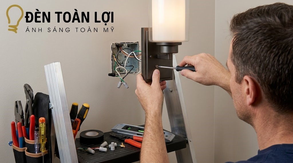 Cách lắp đặt đèn vách