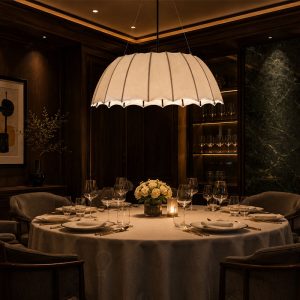 Đèn thả vải trang trí bàn ăn nhà hàng, sảnh tiệc, showroom