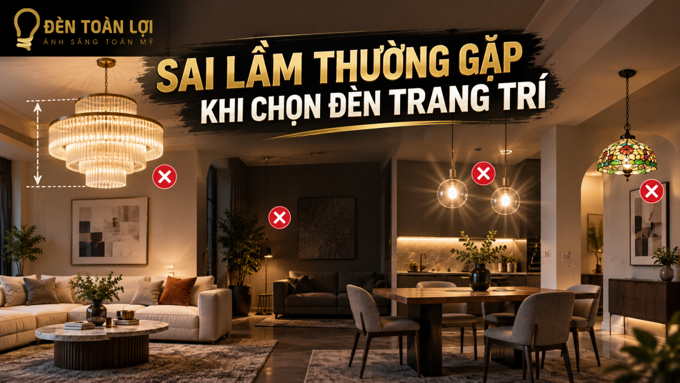 Những sai lầm khi chọn đèn trang trí
