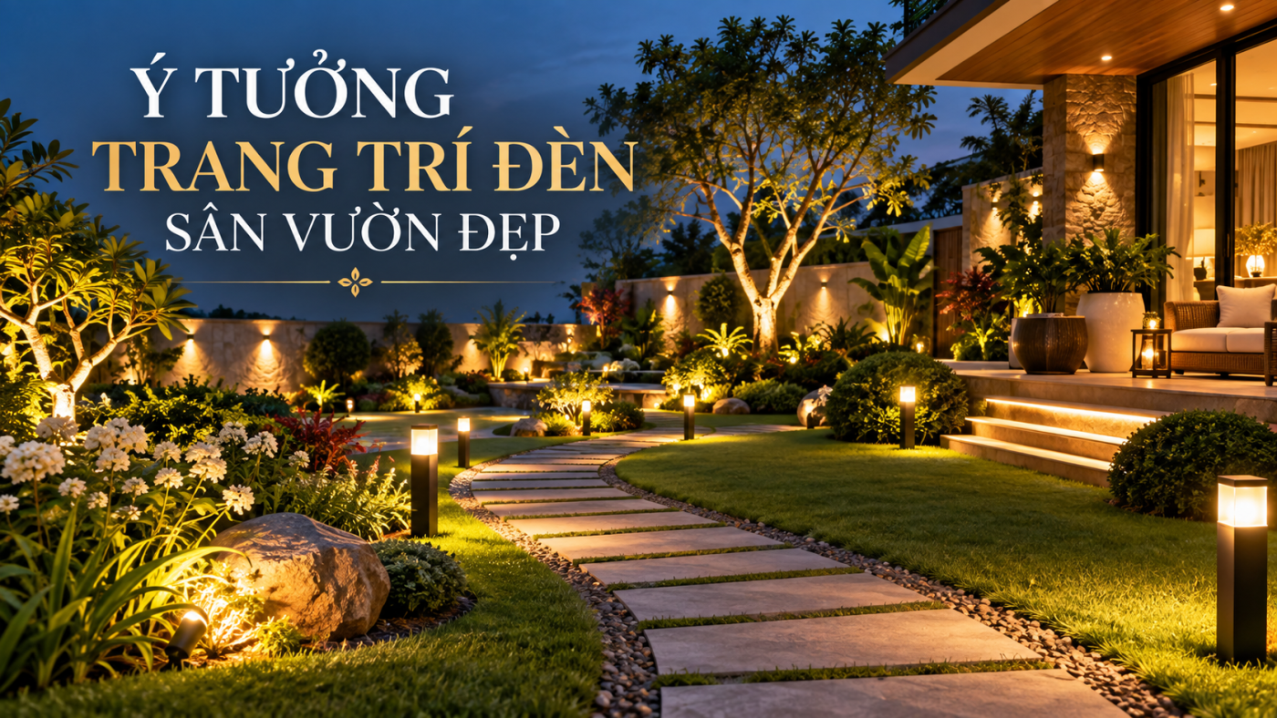 Ý tưởng trang trí đèn sân vườn